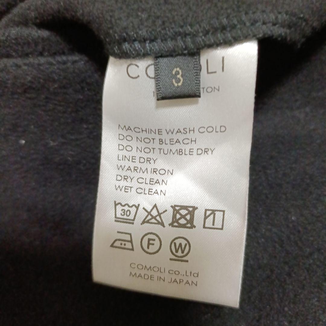 COMOLI モールスキン　ライダースパンツ　Black 黒