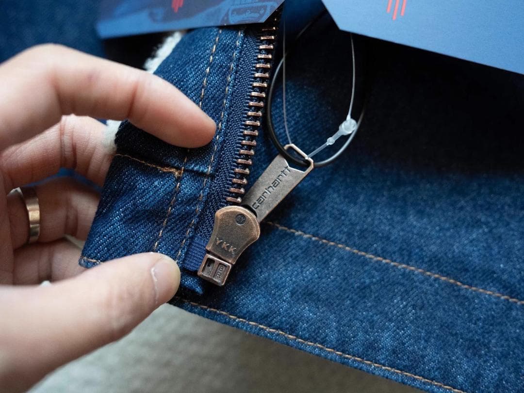 Carhartt カバーオール ダークブルー/バーガンディ