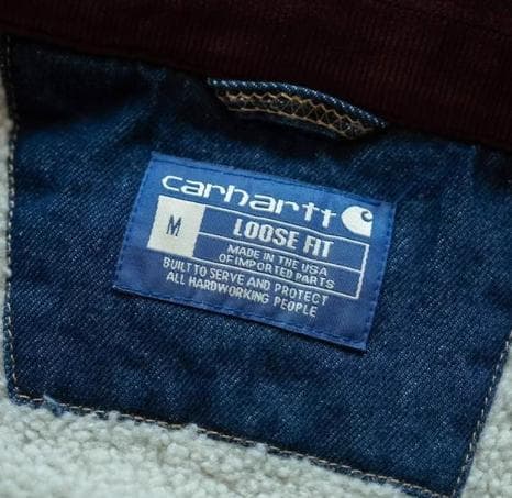Carhartt カバーオール ダークブルー/バーガンディ