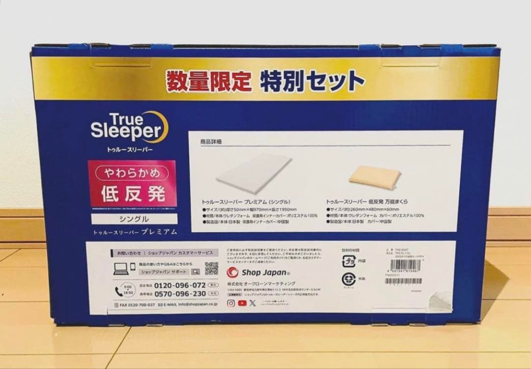 ラスト1点‼️2点+カバー付トゥルースリーパープレミアム 5cm 低反発万能まくら