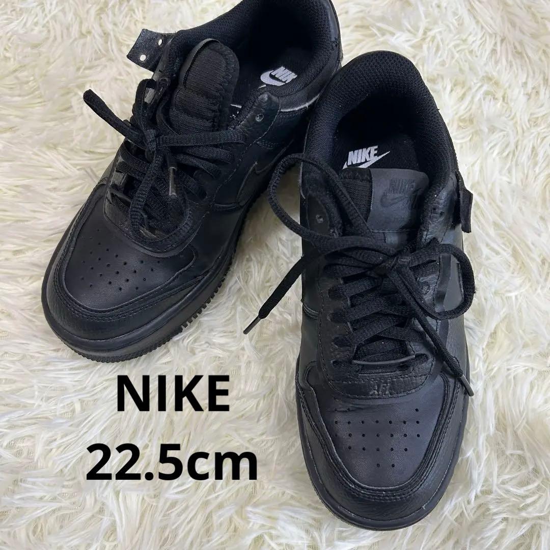 【NIKE】ナイキ エアフォース1 シャドウ 22.5cm 黒 ブラック