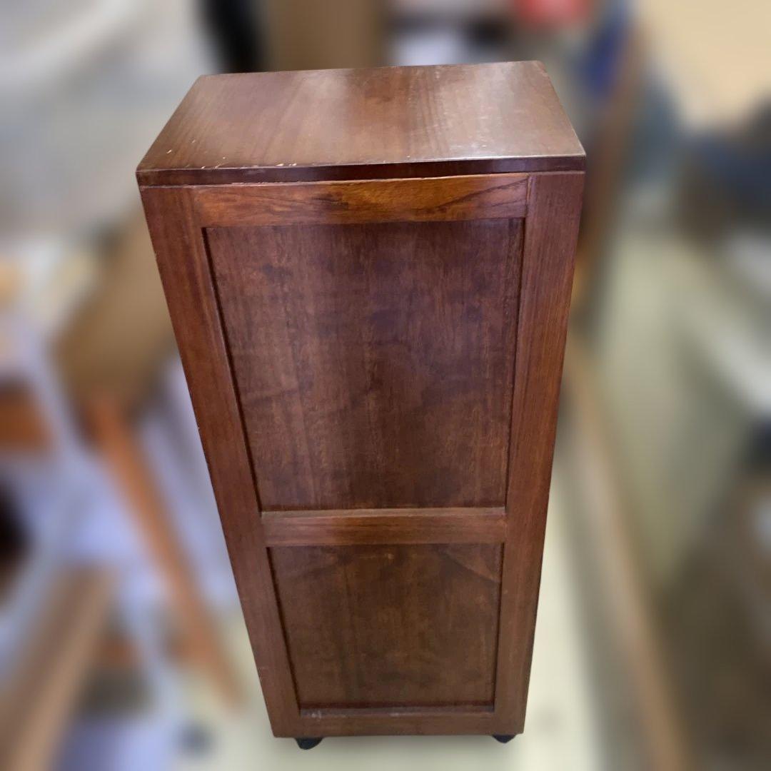 木製　書類棚　箪笥　タンス　レトロ　コロ付き　 G7821