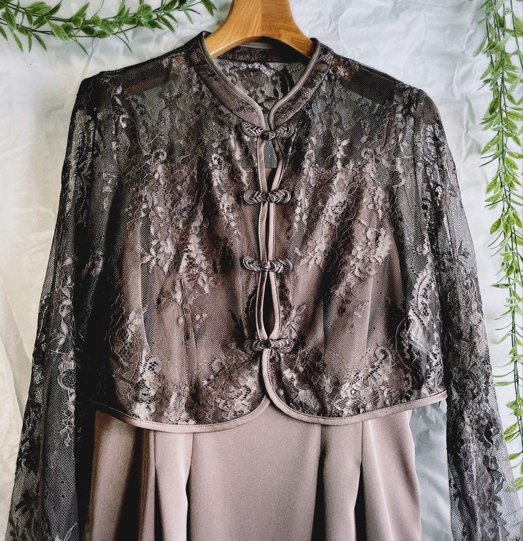 kana カナ【美品】チャイナ風3WAYタック パーティー ドレス M