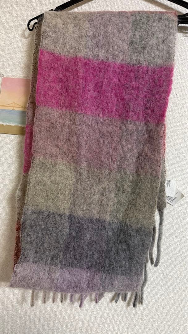 acne studios モヘアチェックスカーフ