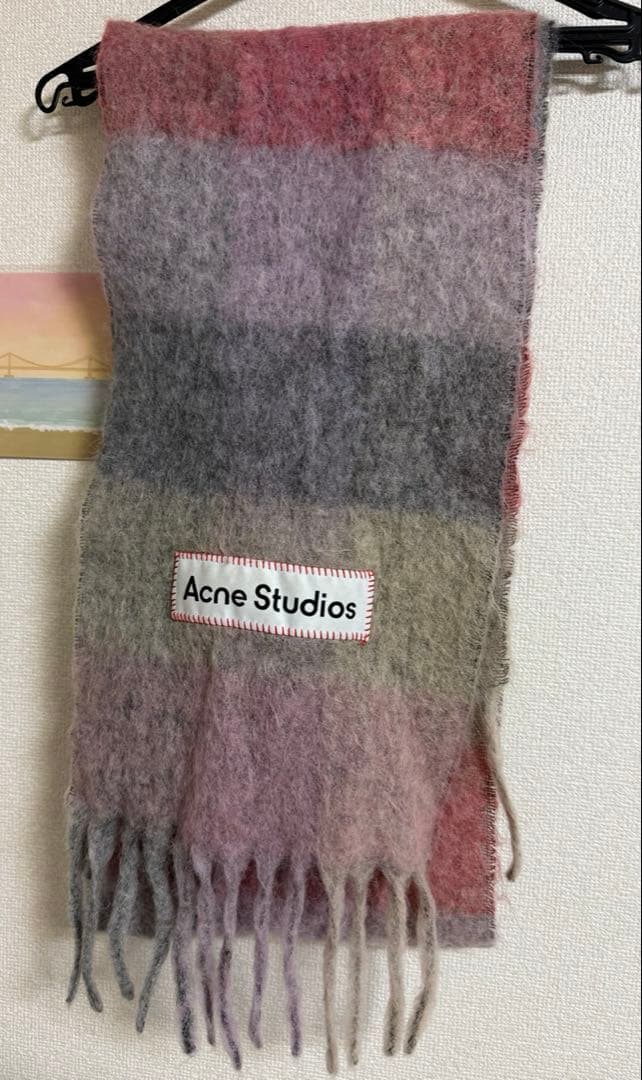 acne studios モヘアチェックスカーフ