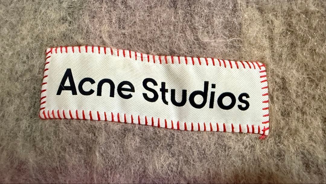 acne studios モヘアチェックスカーフ