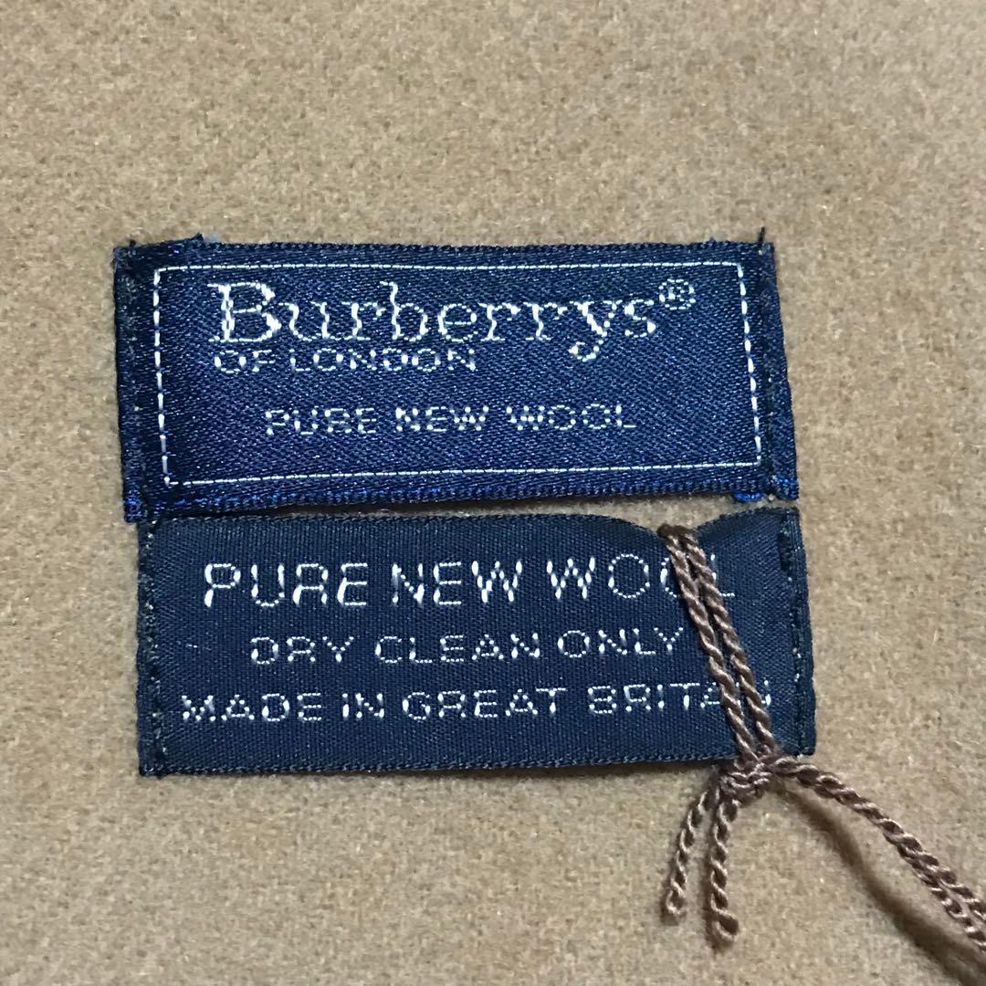 新品 英国製 Burberry バーバリー ホース刺繍 ウール マフラー 未使用