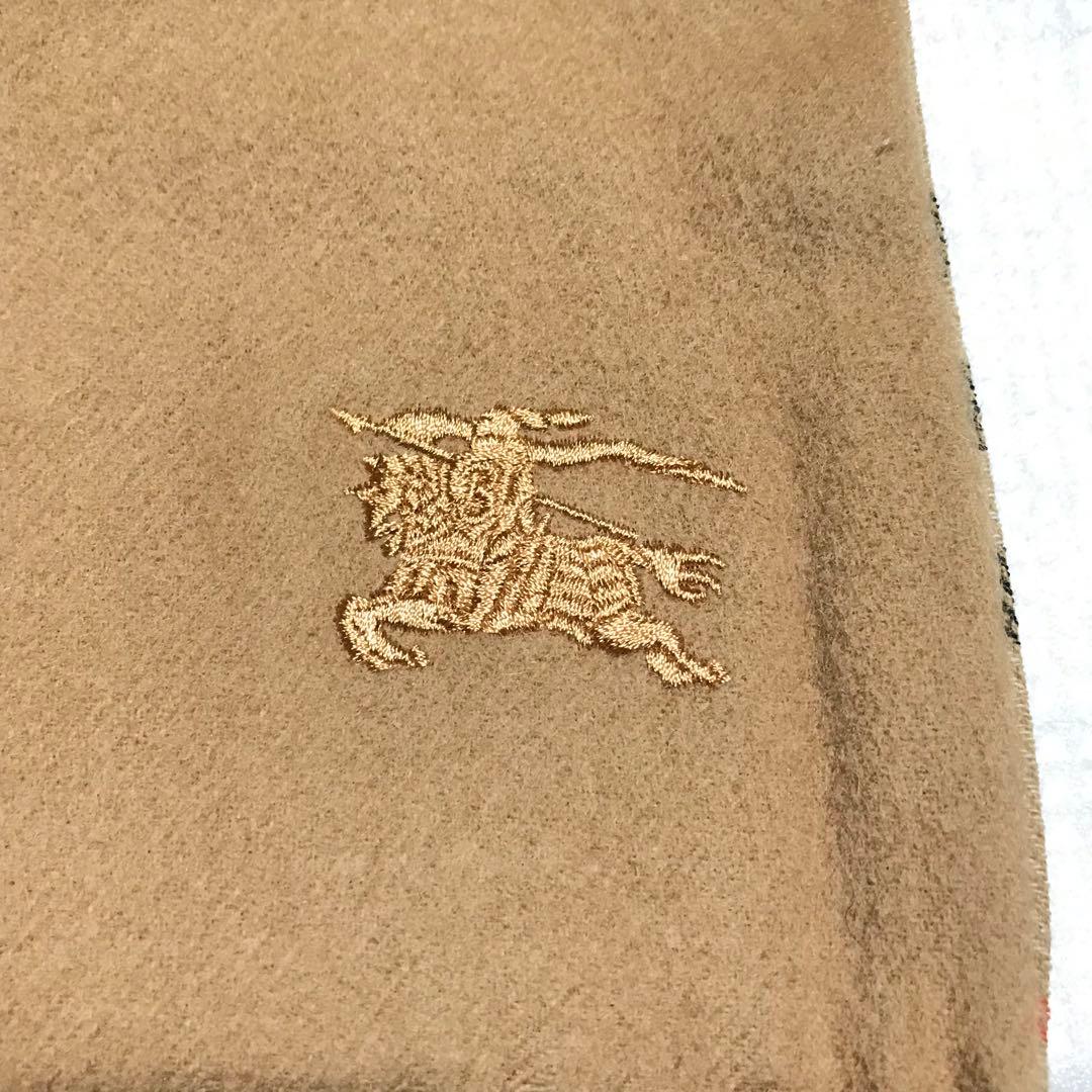 新品 英国製 Burberry バーバリー ホース刺繍 ウール マフラー 未使用