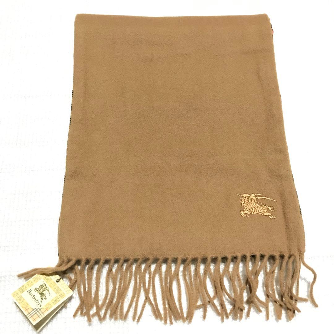 新品 英国製 Burberry バーバリー ホース刺繍 ウール マフラー 未使用