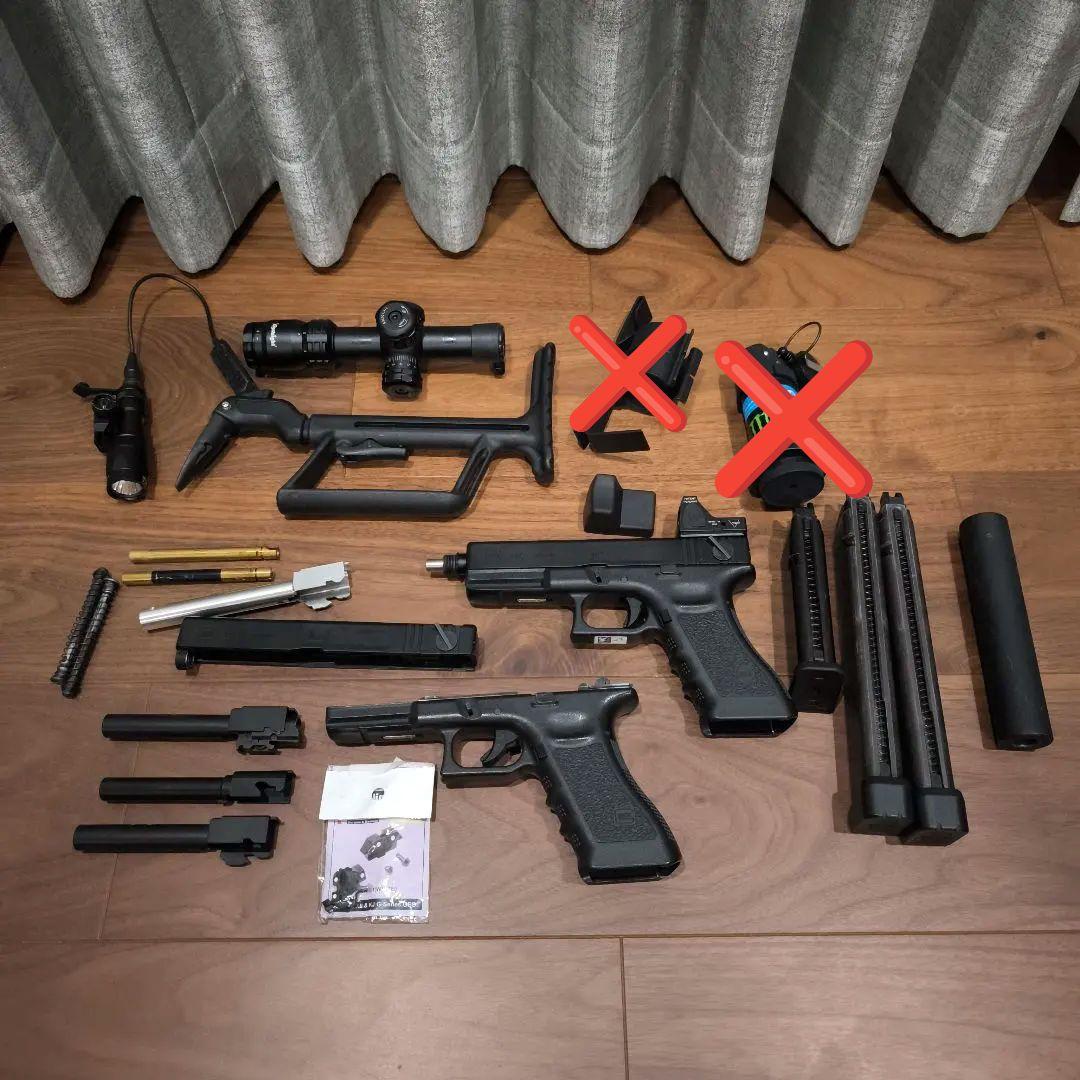 東京マルイ製Glock 18C 他 グロック関連パーツとおまけ