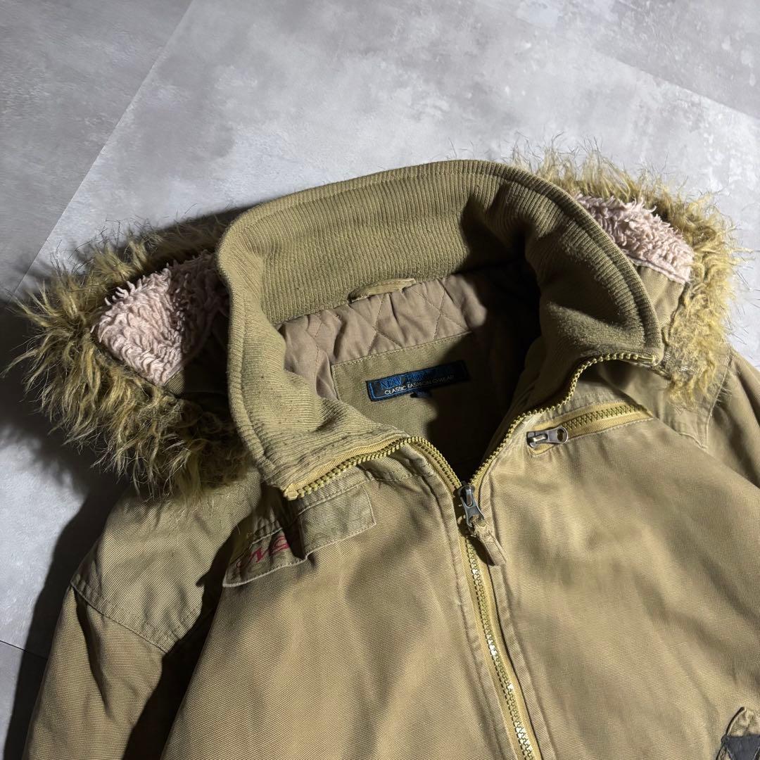 00s archive フライトジャケット　n2b 型　y2k ファー　キャメル