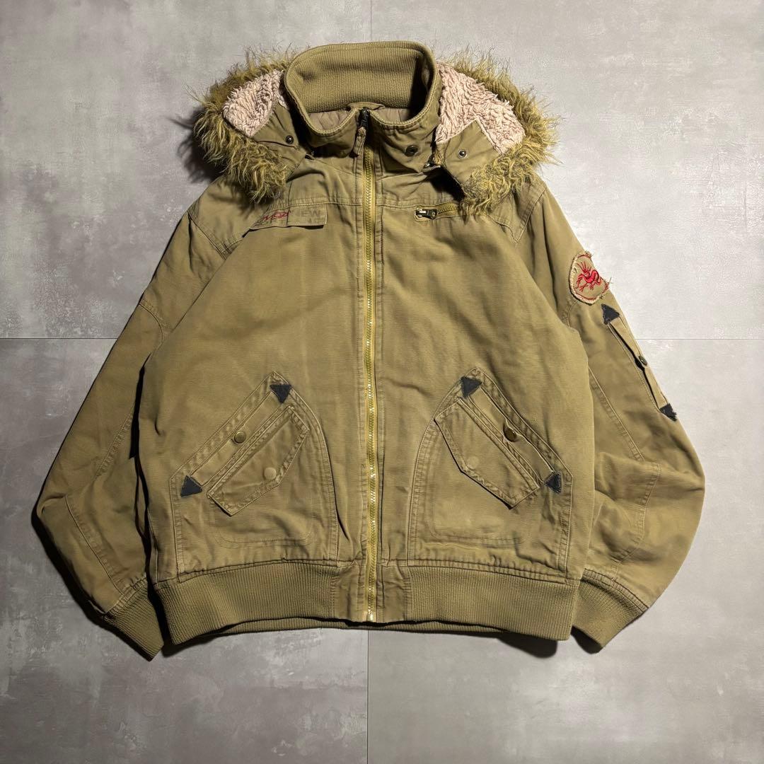 00s archive フライトジャケット　n2b 型　y2k ファー　キャメル