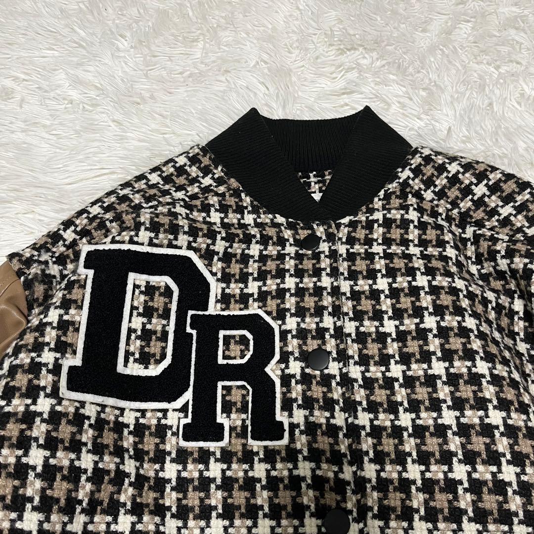 【美品】Darich Dベアチェックビッグスタジャン　キルティング　フリーサイズ