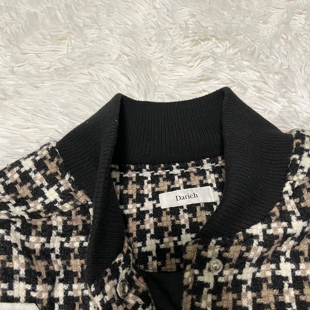 【美品】Darich Dベアチェックビッグスタジャン　キルティング　フリーサイズ