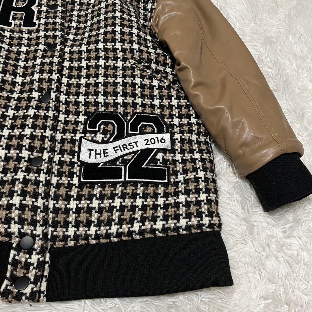 【美品】Darich Dベアチェックビッグスタジャン　キルティング　フリーサイズ