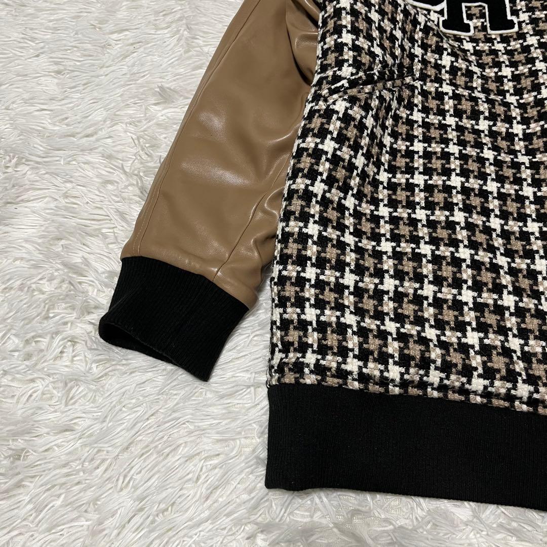 【美品】Darich Dベアチェックビッグスタジャン　キルティング　フリーサイズ