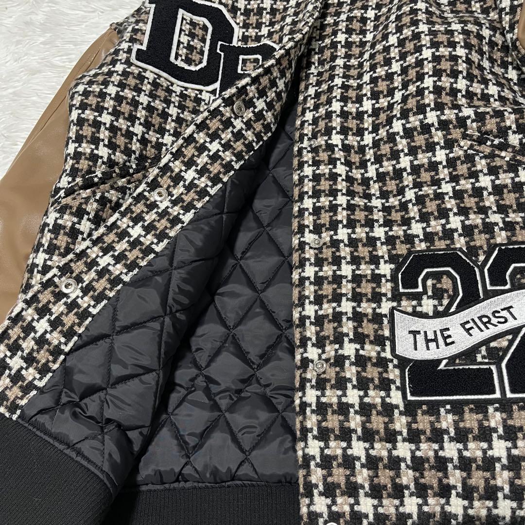 【美品】Darich Dベアチェックビッグスタジャン　キルティング　フリーサイズ