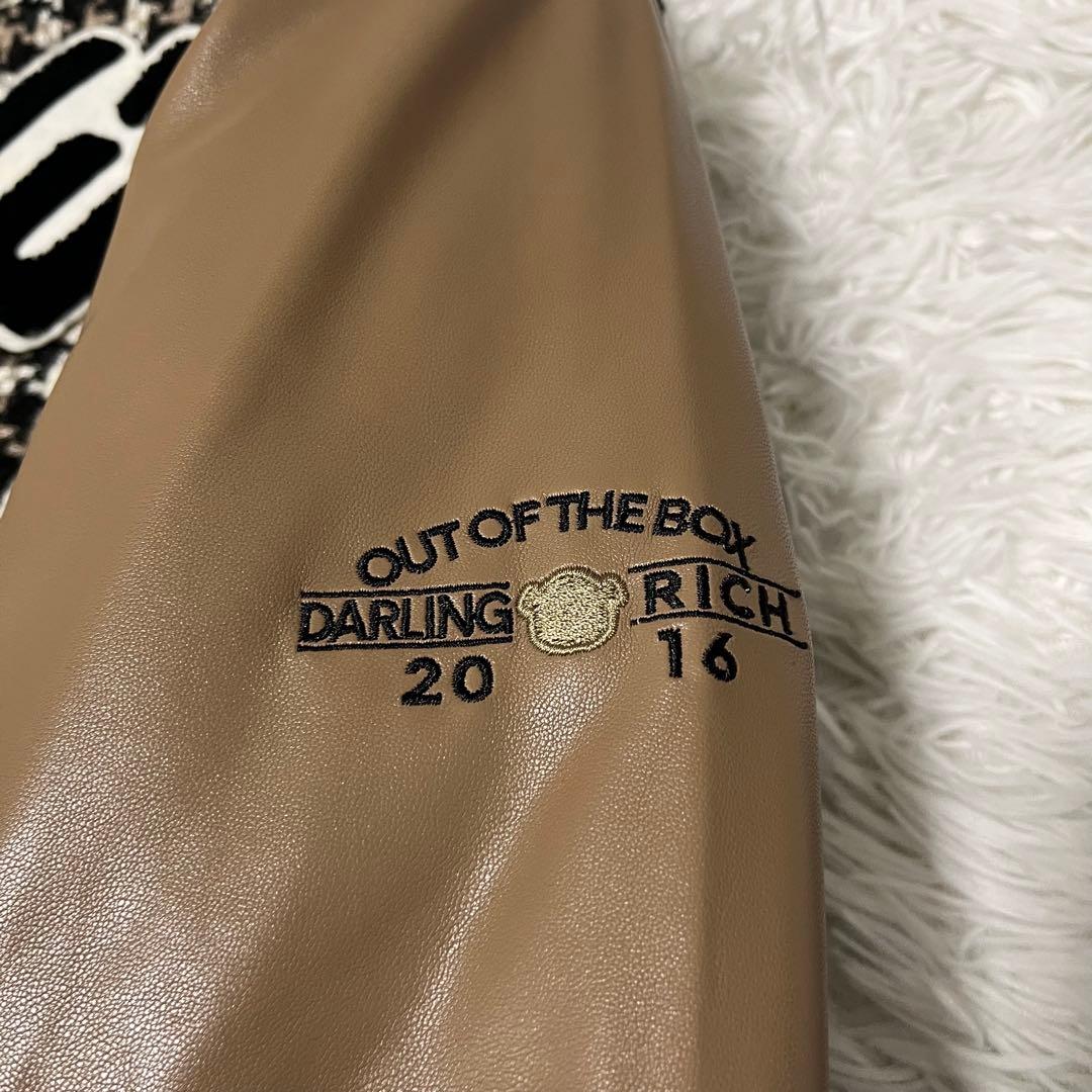 【美品】Darich Dベアチェックビッグスタジャン　キルティング　フリーサイズ