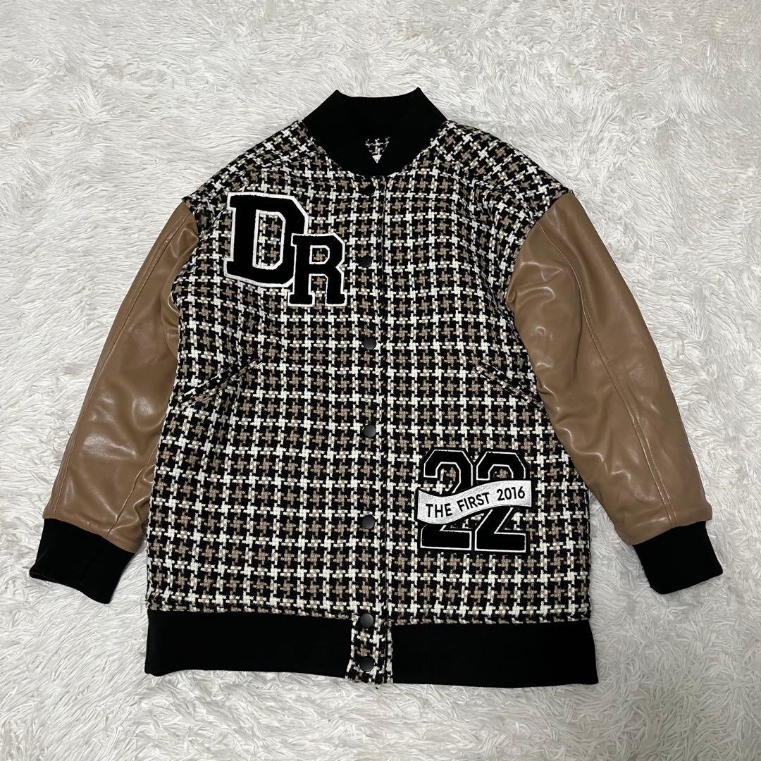 【美品】Darich Dベアチェックビッグスタジャン　キルティング　フリーサイズ