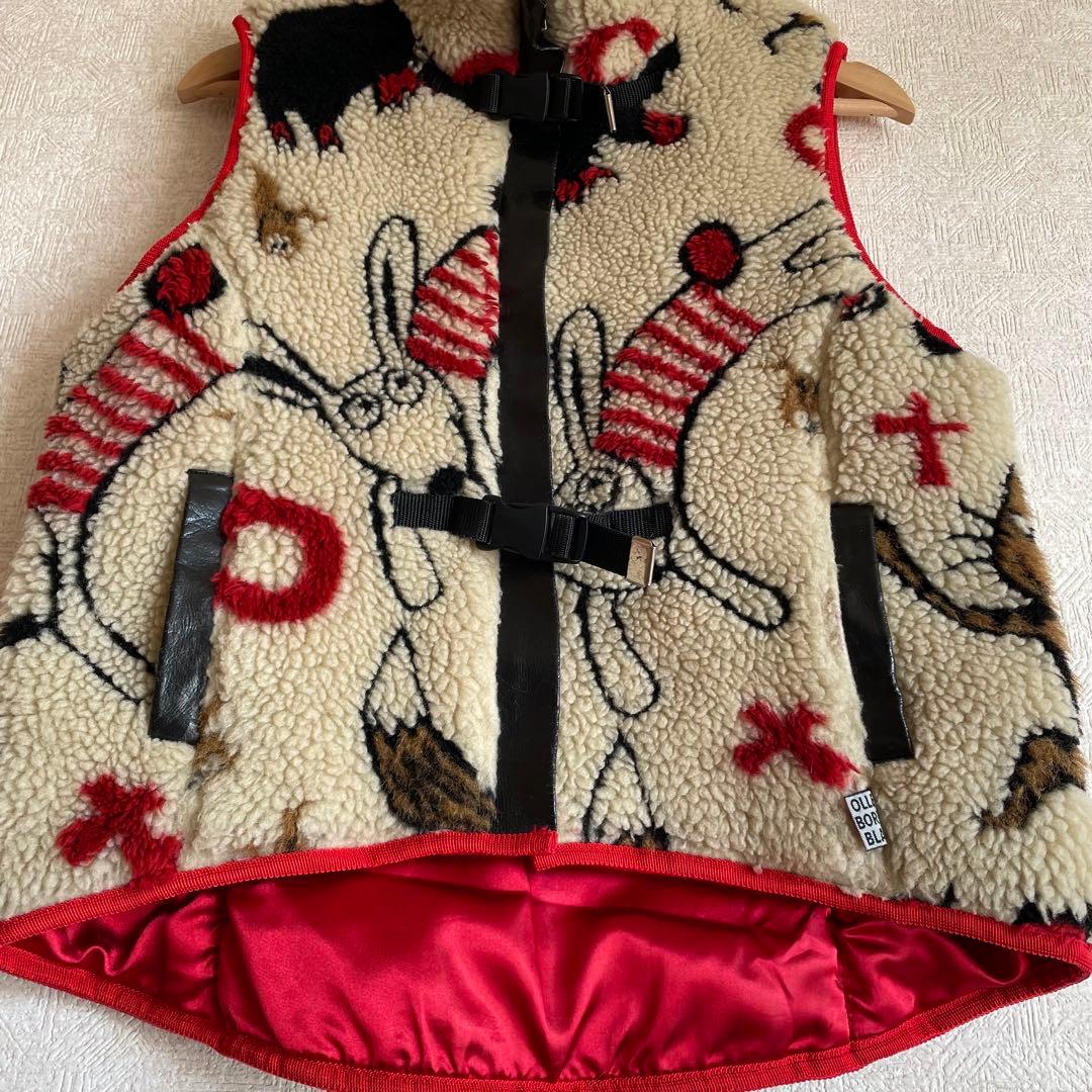 【OLLEBOREBLA/アルベロベロ】激レア！総柄ボアベスト ビンテージ