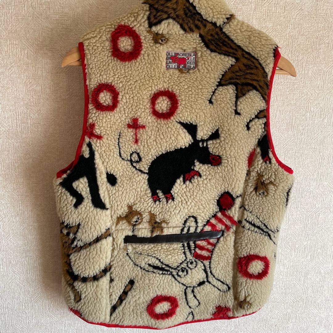 【OLLEBOREBLA/アルベロベロ】激レア！総柄ボアベスト ビンテージ