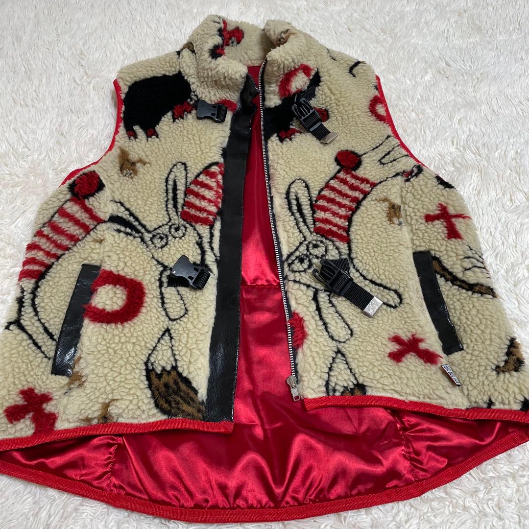 【OLLEBOREBLA/アルベロベロ】激レア！総柄ボアベスト ビンテージ