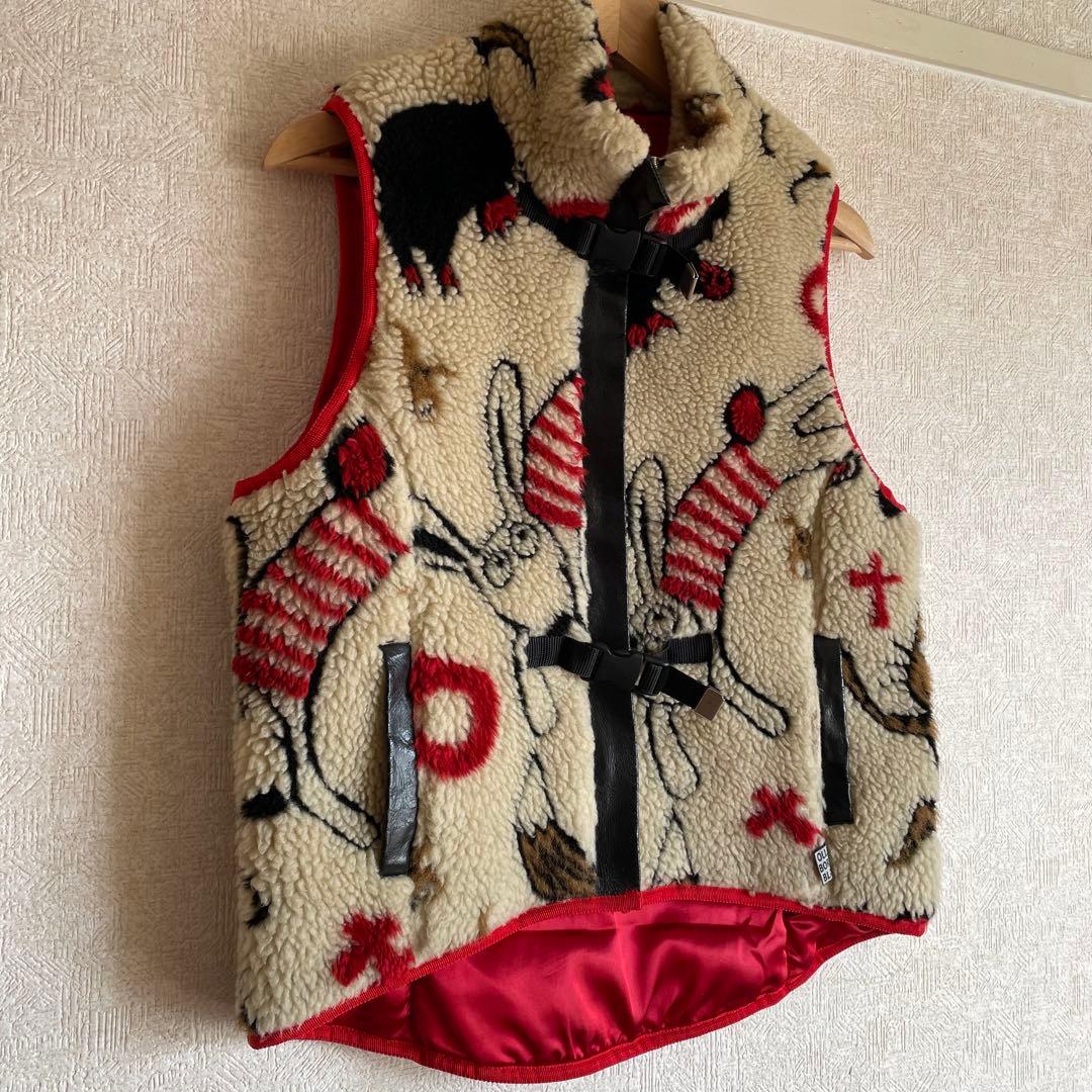 【OLLEBOREBLA/アルベロベロ】激レア！総柄ボアベスト ビンテージ