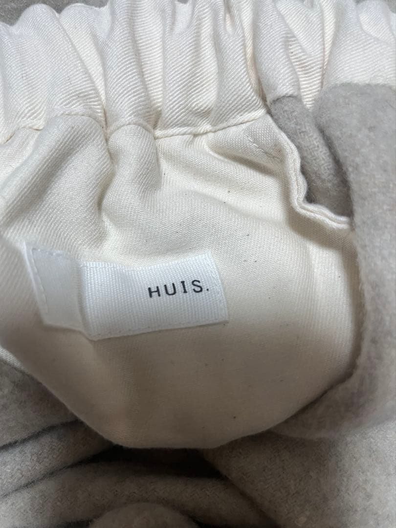 HUIS 尾州縮絨ウールフランネルバルーンパンツ グレージュ ユニセックス