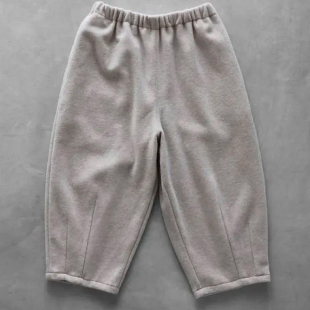 HUIS 尾州縮絨ウールフランネルバルーンパンツ グレージュ ユニセックス