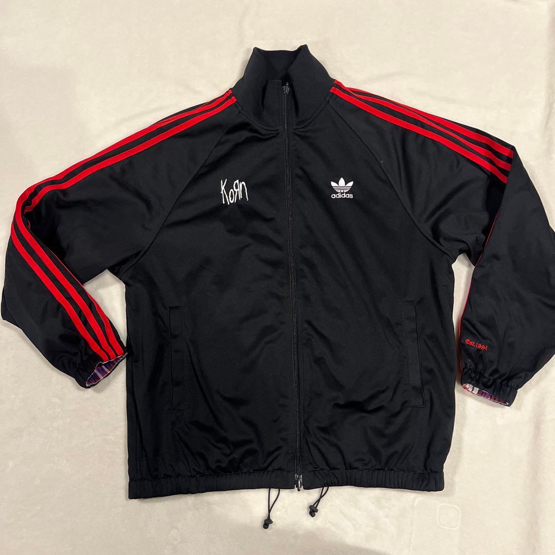 adidas Korn ジャージ XLサイズ 黒赤