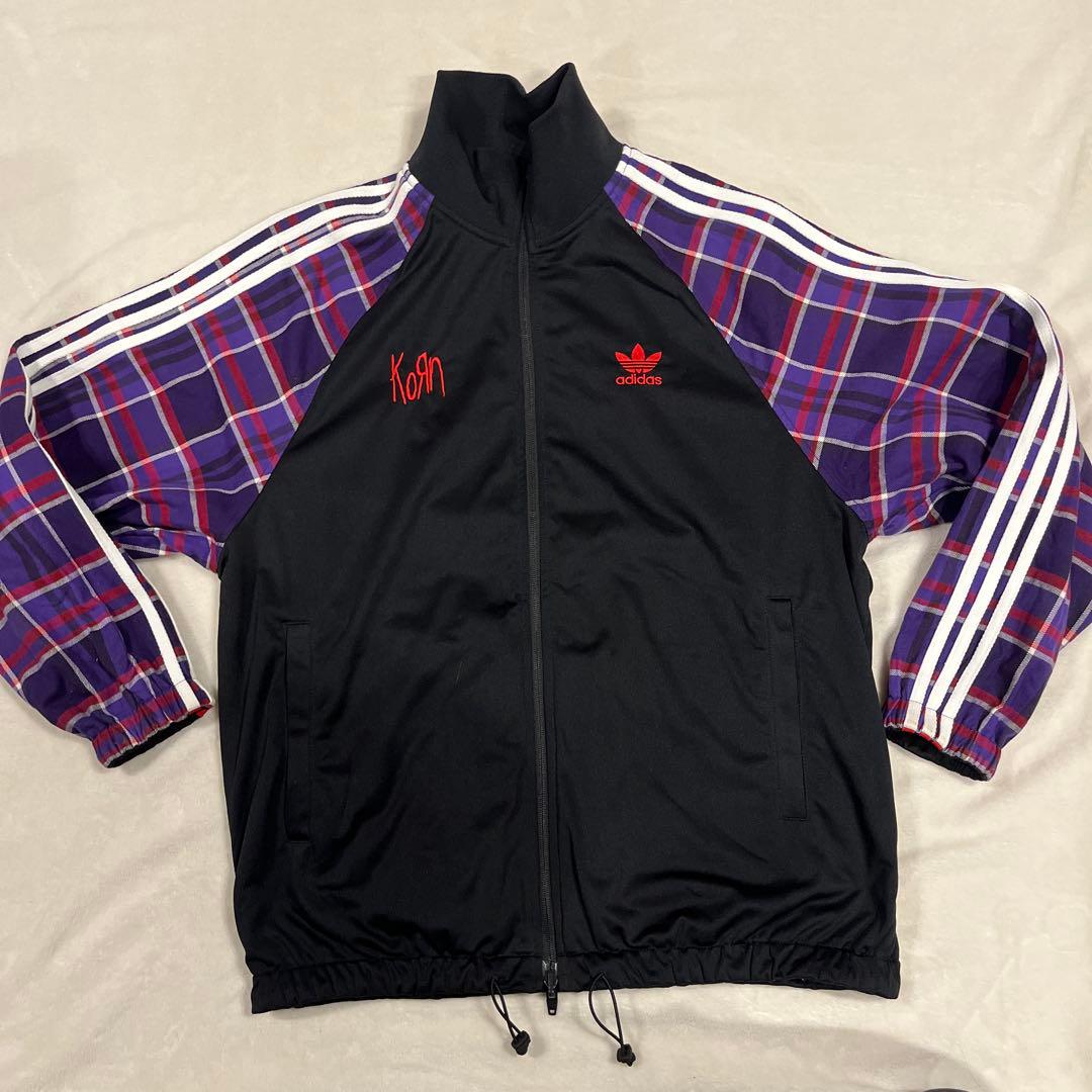 adidas Korn ジャージ XLサイズ 黒赤