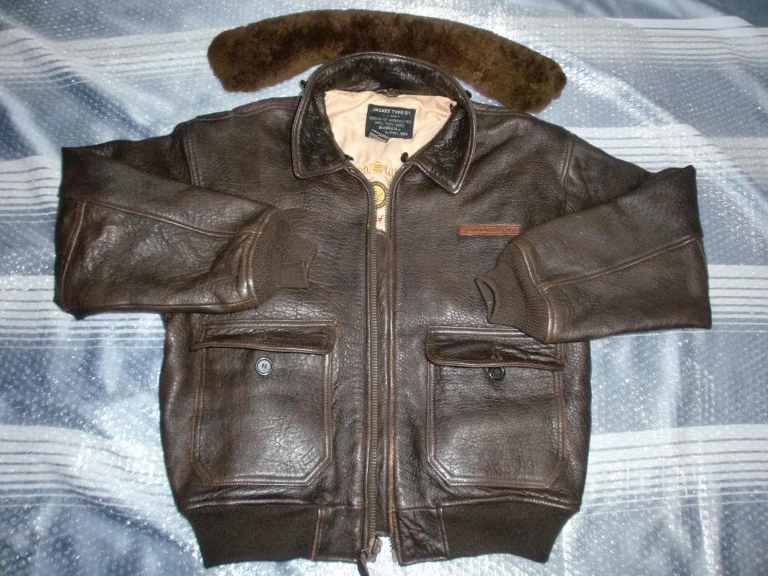 G-1 フライトジャケット　AVIREX / アヴィレックス　S　茶系