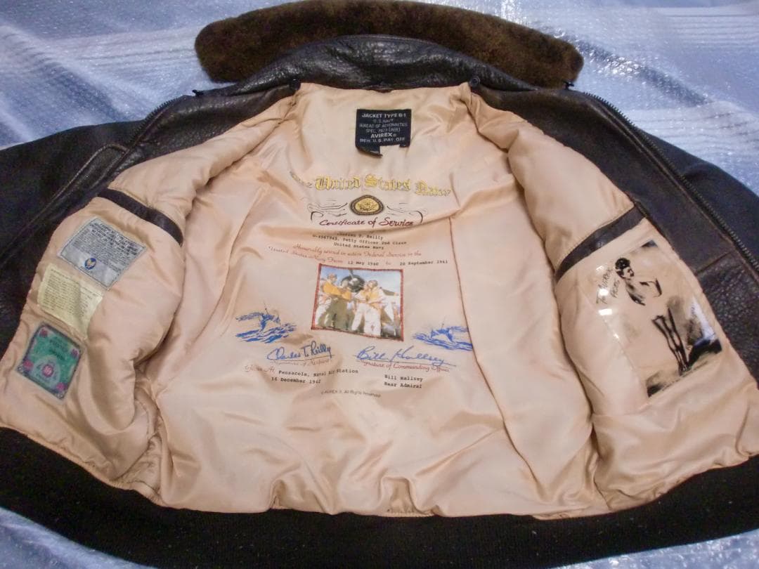 G-1 フライトジャケット　AVIREX / アヴィレックス　S　茶系