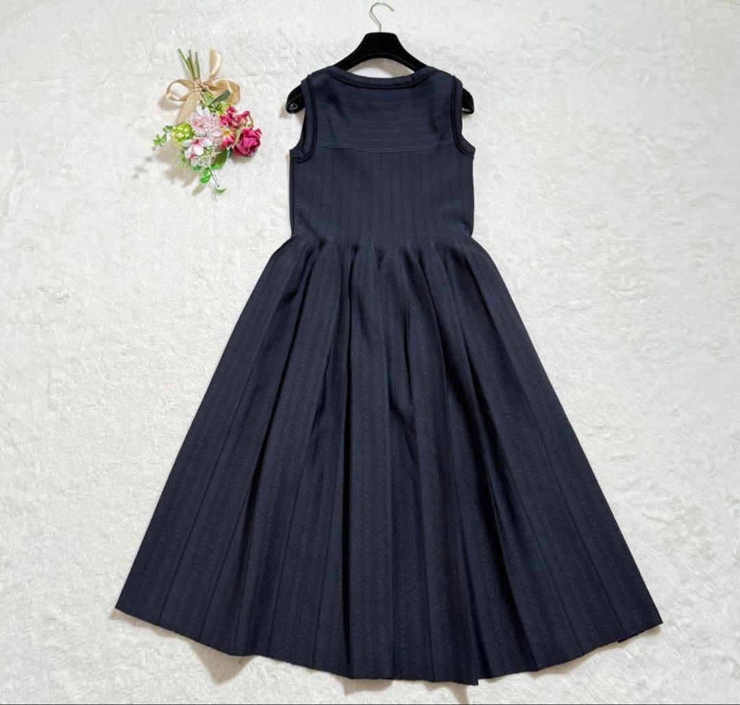 極美品✨　FOXEY　42618　ニットドレス クレッシェンド　22SS