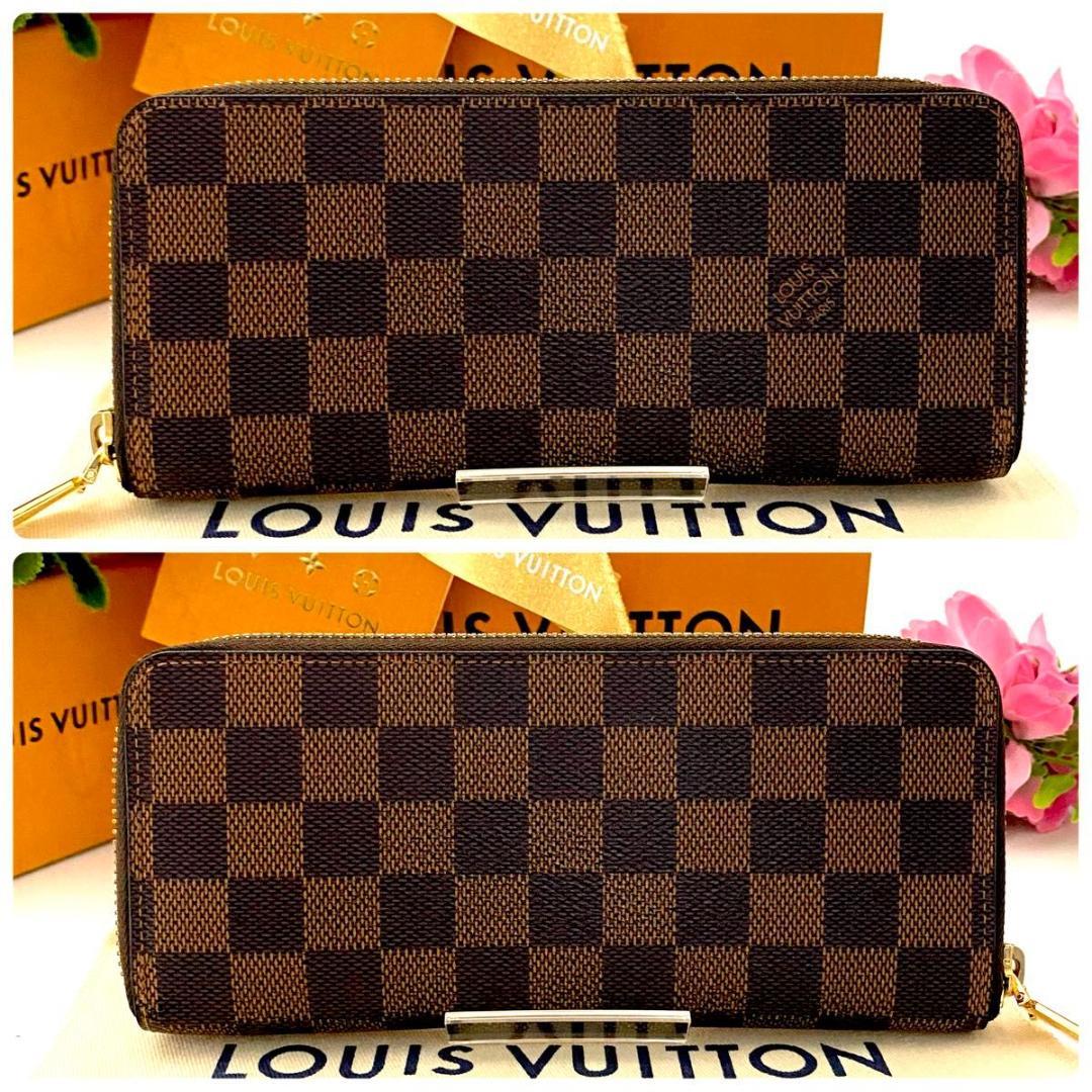 ルイ ヴィトン◎ポルトフォイユ クレマンス ダミエ コクリコ ラウンドファスナー