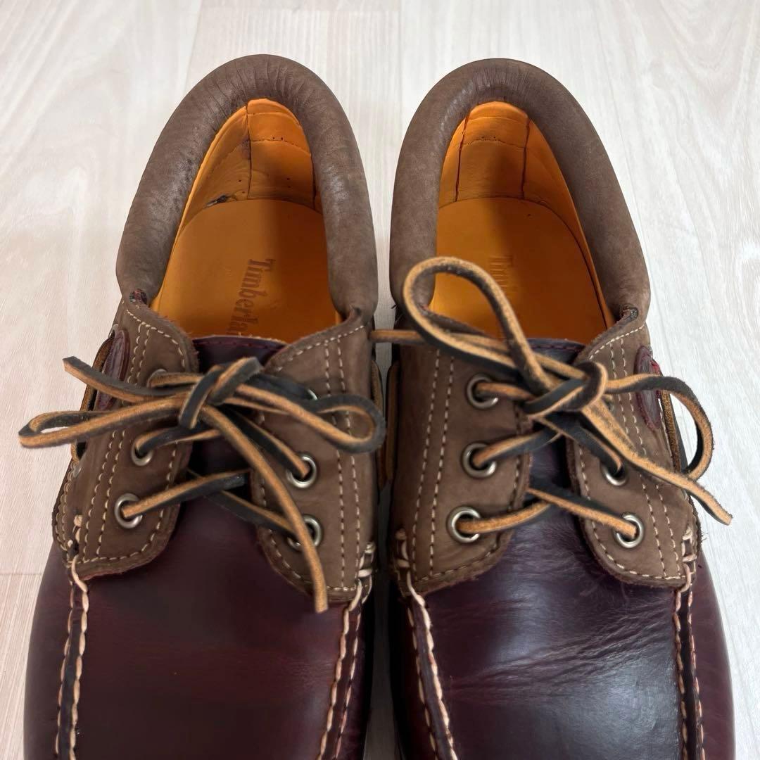 【極美品】TIMBERLAND　3EYE デッキシューズ　革靴　ブーツ　25.5
