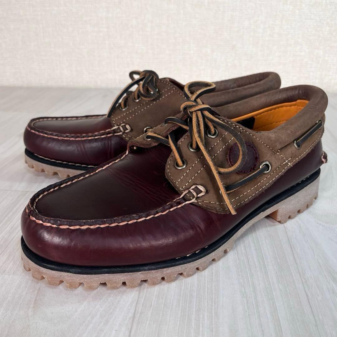 【極美品】TIMBERLAND　3EYE デッキシューズ　革靴　ブーツ　25.5