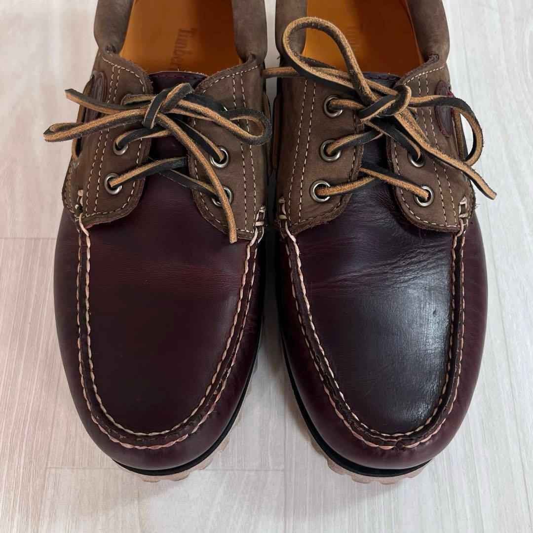 【極美品】TIMBERLAND　3EYE デッキシューズ　革靴　ブーツ　25.5