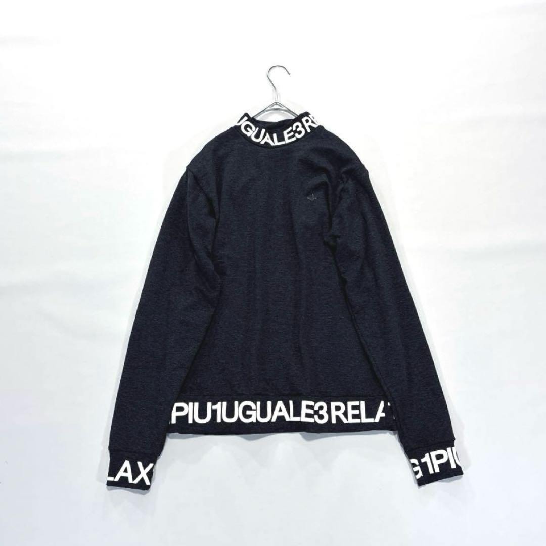 1PIU1UGUALE3 RELAX 長袖モックネックシャツ　裏起毛　ネイビー