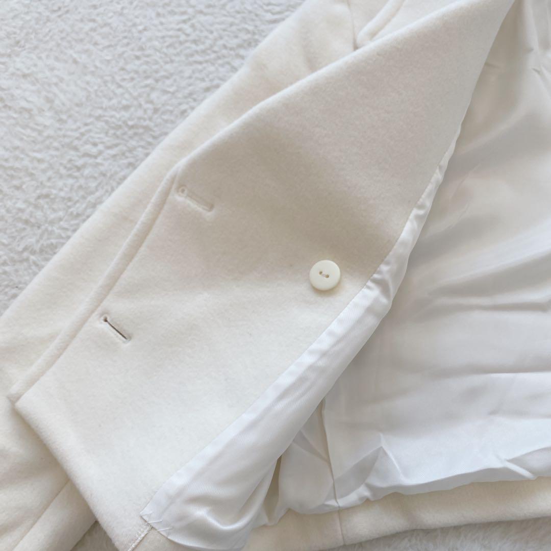 SNIDEL★スナイデル★ウールショートPコート★ホワイト ★ピーコート白