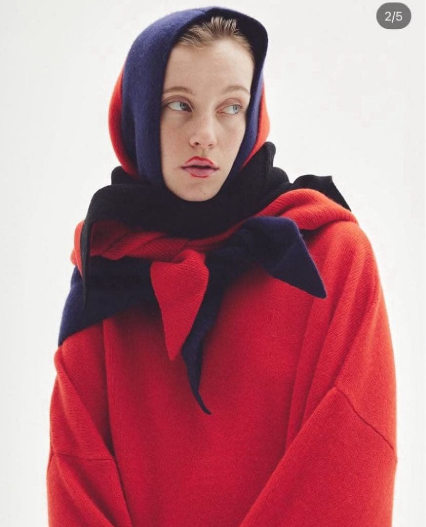 Y yo cashmere (イーヨ) フード付きマフラーカシミヤ