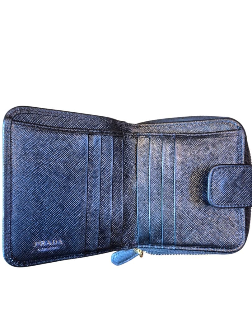 ＰＲＡＤＡ　プラダ　サフィアーノ　ケース　ラウンドファスナー　ブラック x