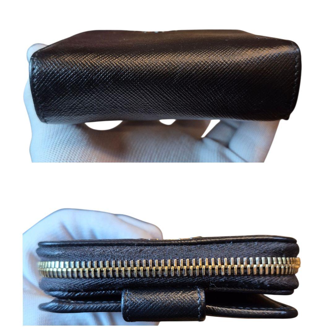 ＰＲＡＤＡ　プラダ　サフィアーノ　ケース　ラウンドファスナー　ブラック x