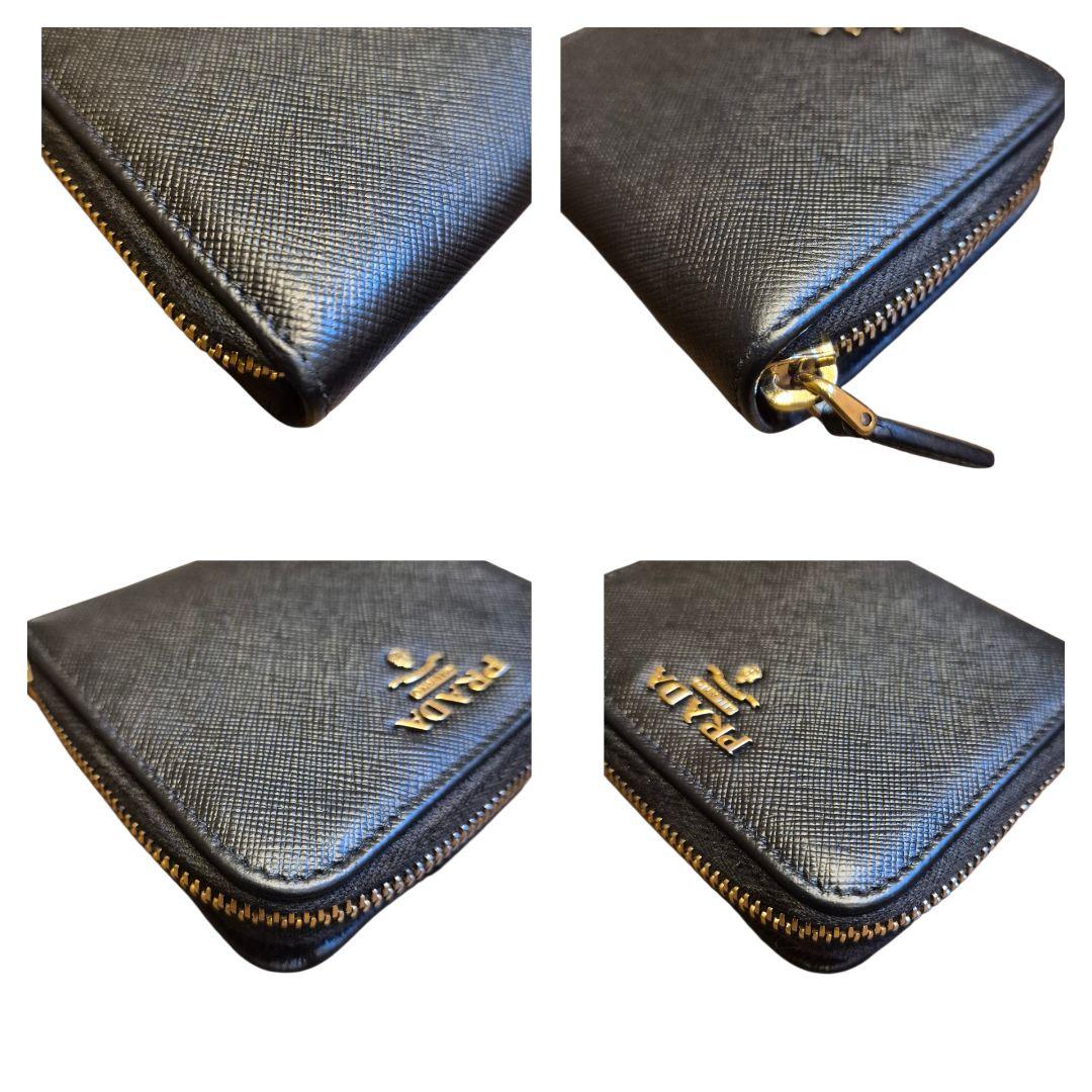 ＰＲＡＤＡ　プラダ　サフィアーノ　ケース　ラウンドファスナー　ブラック x