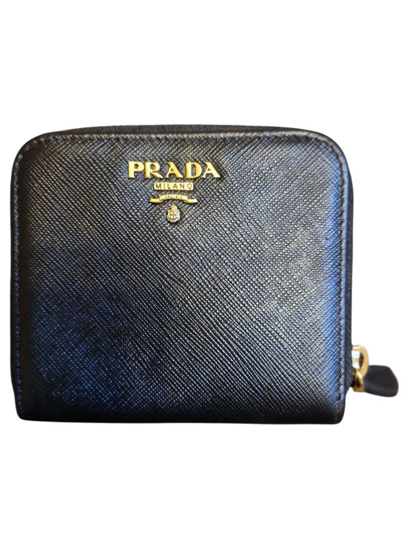 ＰＲＡＤＡ　プラダ　サフィアーノ　ケース　ラウンドファスナー　ブラック x
