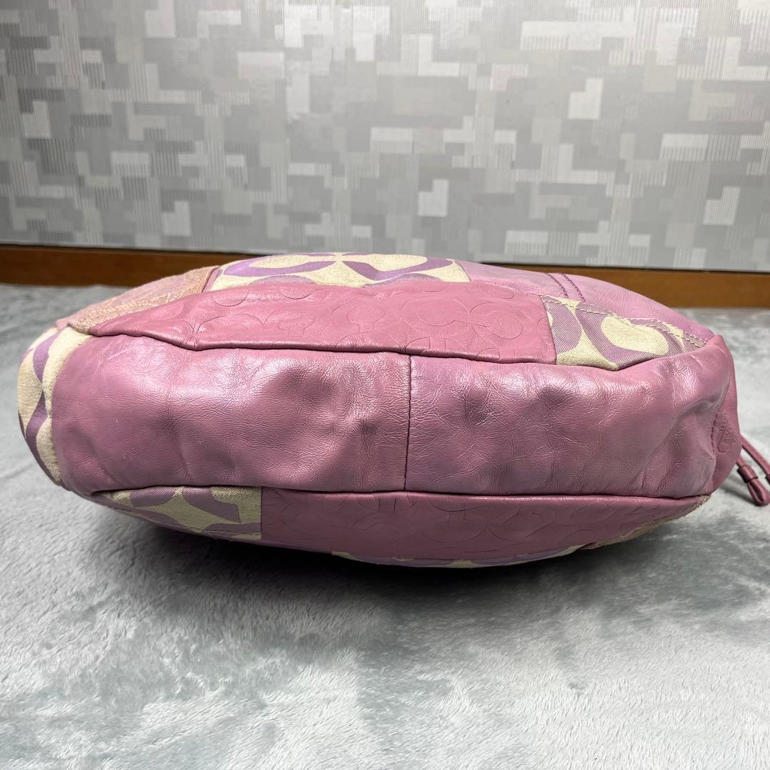 バッグ Vintage Coach Bag Pink PatchWork