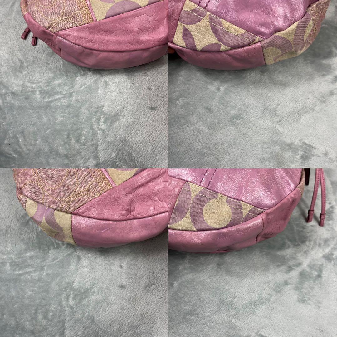 バッグ Vintage Coach Bag Pink PatchWork