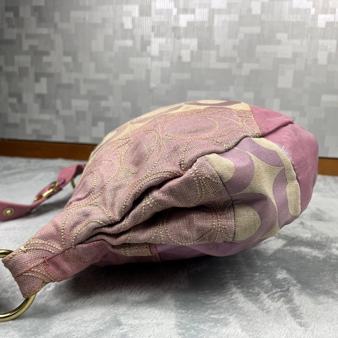 バッグ Vintage Coach Bag Pink PatchWork