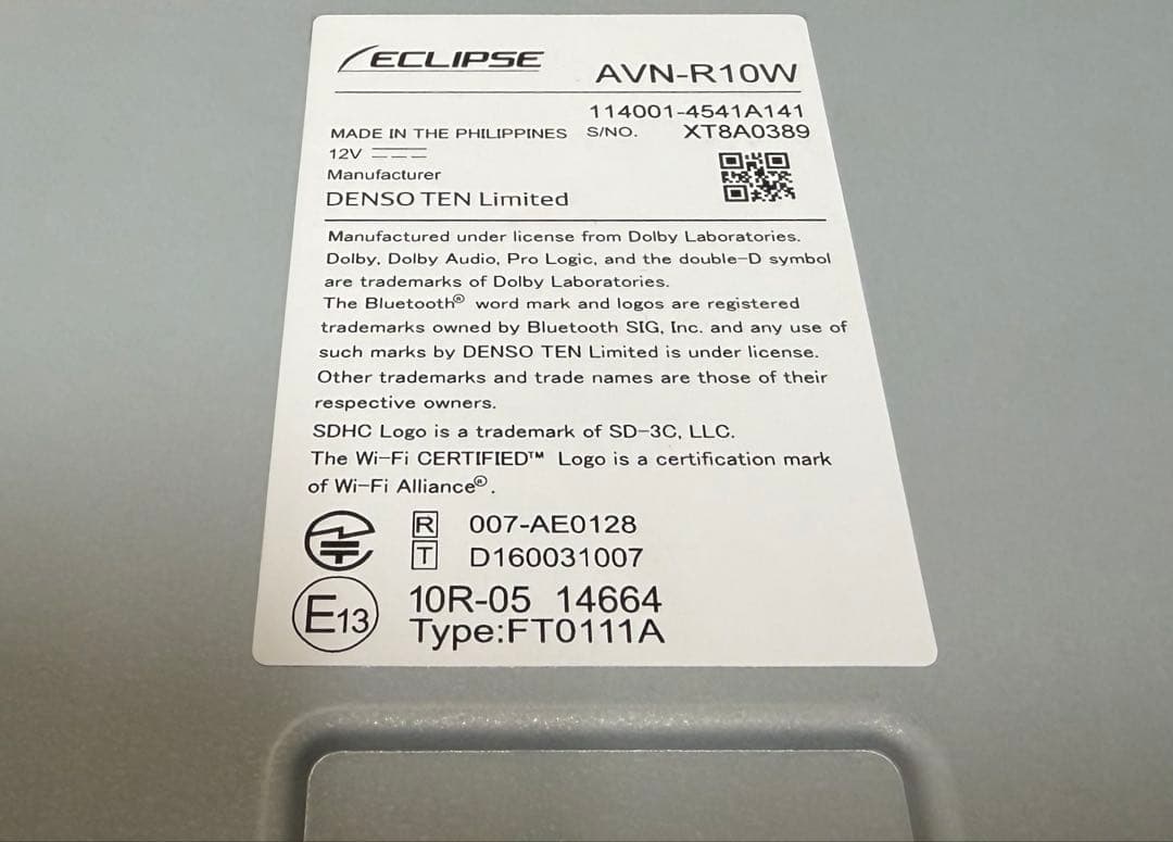 AVN-R10W ダイハツ キャンバス 純正オプションカーナビ