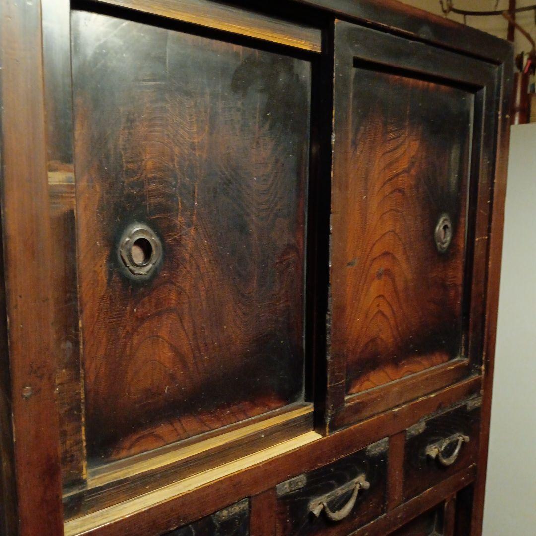 生活用 多目的箪笥 水屋 食器棚 明治時代｜京都市内配送可／引き取り可